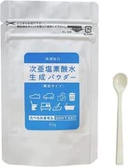 美健毎日 次亜塩素酸 水 生成パウダー コスパの約720L分生成除菌 消臭 ノンアルコール 剤 スプーンつき 簡単につくれる 60g