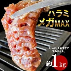 ★200ｇ増量中「テレビで紹介」計１ｋｇタレ漬け牛ハラミ 焼肉バーベキュースッキリ