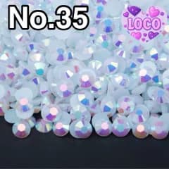 ミルキーホワイト【no35】2000粒　ラインストーン　高分子ストーン　ミルキーストーンdiy用、専用接着剤　アイドルのデコうちわ デコパーツ　デコうちわ　ネイル　ネイルストーン　デコレーションパーツ