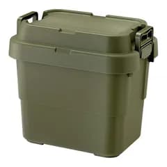 リス(RISU) 収納ボックス トランクカーゴ 22L グリーン 日本製 TC-20S コンテナ ボックス スタッキング 屋外収納 キャンプ 防水