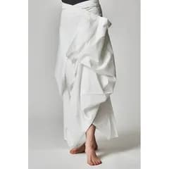 Washer finish cotton poplin deform skirt [1016.Ten.Quadrillion / agapē#0101]