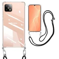 AQUOS Sense4 ケース Sense5G ケース クリア ショルダー 透明 TPU SH-41A SH-53A ケース SHG03 sense4 lite /sens4 basic カバー 耐衝撃 アクオスセンス４ カバー斜めがけ 織りストラップ付 0