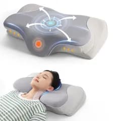 Tillmulya 枕 首が痛くならない 睡眠 まくら 低反発枕 よく 眠れる 安眠枕 横向き寝 快眠枕 pillow 低め 高め 高さ調整可 硬め 洗える枕カバー  (グレー)