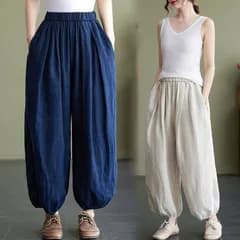 サルエルパンツ レディース ボトムス ワイドパンツ  ズボン カジュアルパンツ シンプル カジュアル 部屋着 サルエル 1244
