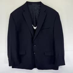 古着 ローレンラルフローレン LaurenRalphLauren テーラードジャケット ブレザー スーツ ウール  ブラック メンズ