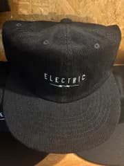 【ELECTRIC】スナップバックキャップ ELECTRIC エレクトリック UNDERVOLT LOGO SNAP BACK CAP E24FC12 TAN CORDUROY  スナップバック　フリーサイズ　ブラック