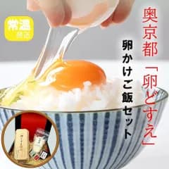【高級 贈答品】 奥京都「卵どすえ」たまごかけご飯セット (どすえ10個 竹炭米 だし醤油 京薬味)  贈り物 最高級 ギフト プレゼント TKG 卵かけごはん たまご 卵 濃厚 美味しい お祝い 誕生日 お取り寄せ 母の日 お母さん 健康