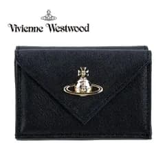 ヴィヴィアンウエストウッド 財布 三つ折り Vivienne Westwood 5115002EW L001N N402 ブラック ヴィクトリア ミニ財布 コンパクトウォレット オーブ レザー 本革