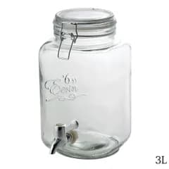 ガラス製ドリンクサーバー　3L　パーティーや店舗にオススメ　Beverage dispenser made of glass