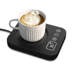 03ブラック SlowlyTalk 第二世代 カップウォーマー コーヒー保温コースター【9段温度設定・最高85℃】保温 マグカップウォーマー 加熱コースター コーヒー/お茶/水/牛乳など飲み物 静音 2-12H自動電源オフ コップ保温 家庭/オフィスの必需品