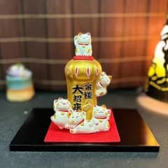 大きな手招き猫 金 18-272b ねこ 招き猫 置き物 金運 オブジェ 風水 運気 財運 かわいい 和風 ギフト 開店祝い 新築祝い 幸福 018-0272B