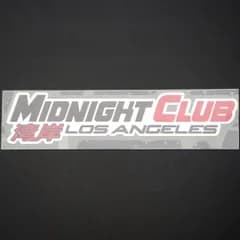 新品・未使用☆MidnightClub　湾岸　LOS ANGELES　プリントステッカー　ホワイト　1枚　縦42mm×横185mm　湾岸ミッドナイト　湾岸MIDNIGHT CLUB　ロサンゼルス | デカール | 切り文字 | 切文字 | 新品 | 送料無料