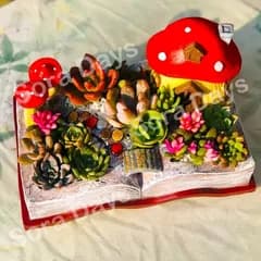 プランター 鉢 植木鉢 キノコの家 絵本型 フラワーポット ガーデニング おしゃれ かわいい インテリア 北欧 多肉植物 花 寄せ植え 屋外 庭 ガーデン 室内 リビング 玄関 ベランダ ファンタジー 可愛い メルヘン ユニーク 25×14×16cm