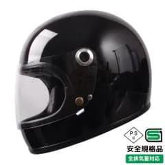 【在庫限り19,800→6,980円】レトロヘルメットSAMURAI★グロスブラック(M～XL)★バイク用 フルフェイス ヘルメット SG/PSC規格【新品】