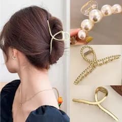 3個セット バンスクリップ ヘアクリップ バナナクリップ パールヘアピン ヘアアクセサリー 髪留め 髪飾り クリップ 大きめ ヘアピン ヘアアレンジアクセント 韓国風 シンプル おしゃれ 贈り物 オフィス レディース用