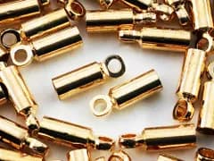 カツラ ゴールド KC金 50個 2.5x8 エンドパーツ 紐留め　AP0944