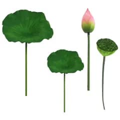 蓮の花の飾りをシミュレートした蓮のつぼみの装飾品牧歌的なスタイル70x30cm住宅所有者インテリアデザイナー1セット