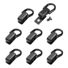 uxcell メタルボールスタッズリベットDリング 8個のボールポストヘッドボタン360度回転可能なスタッズリベット 2本のネジ付き 財布チェーンコネクタDIYアートレザークラフト（ブ ラッ ク）