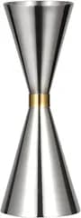 Coolker ジガーカップ 30ml/45ml カクテルウイスキー計量カップ 目盛り付き オンスカップ メジャーカップ ステンレス鋼(シルバー)
