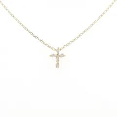 K18YG クロス ダイヤモンド ネックレス 0.06CT