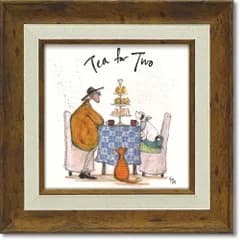 絵画 サムトフト「みんなでお茶」 【その他サムトフト作品多数あり】 ゆうパケット アートフレーム  インテリア 額付き 額入り 額装込 プレゼント ギフト 御祝 模様替え イラスト かわいい Sサイズ おしゃれ 壁掛け 絵