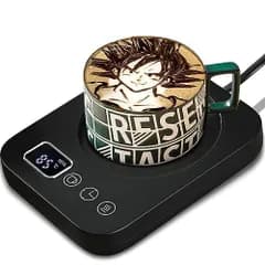 02ブラック 【ずっと温かい】 カップウォーマー コーヒーウォーマー 重力センサー カップヒーター 保温コースター コーヒーカップウォーマー 温度調節 最大85℃ タイマー マグカップ ウォーマー 卓上 デスク コップ 保温器 飲み物 ドリンク プレゼント ブ