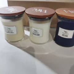 【訳あり品】 WOODWICK キャンドル ｳｯﾄﾞｳｨｯｸ ｼﾞｬｰS　 3個SET②VBWJHD 31131