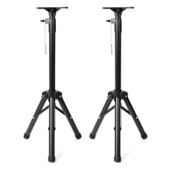 【特価商品】スピーカースタンド 2個セット 高さ調節可 約100～180cm 折りたたみ ペア スタンド 三脚タイプ 耐荷重50kg ボルト固定可 マウントホール 35mm 大型 ポータブル 拡声器