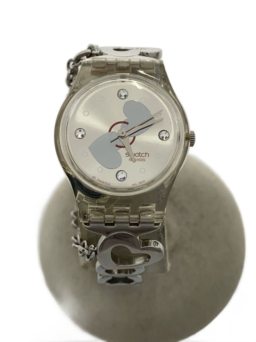 SWATCH◆クォーツ腕時計/アナログ/-/SLV/SLV/AG2007