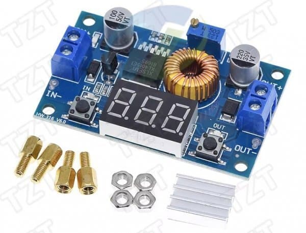 電圧降圧モジュール XL4015D デジタル表示 DC - DC降圧コンバータ 入力8.0〜36V 出力1.25- 32V 5A ステップダウンモジュール 即納 B